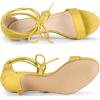 imageAllegra K Womens Kitten Heel Lace Up Open Toe SandalsYellow