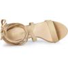 imageAllegra K Womens Lace Up Block Heels SandalsBeige