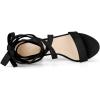 imageAllegra K Womens Lace Up Block Heels SandalsBlack