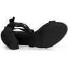 imageAllegra K Womens Lace Up Block Heels SandalsBlack