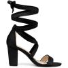 imageAllegra K Womens Lace Up Block Heels SandalsBlack