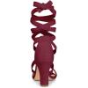 imageAllegra K Womens Lace Up Block Heels SandalsBurgundy