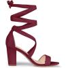 imageAllegra K Womens Lace Up Block Heels SandalsBurgundy