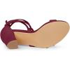 imageAllegra K Womens Lace Up Block Heels SandalsBurgundy
