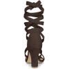 imageAllegra K Womens Lace Up Block Heels SandalsCoffee