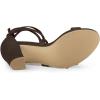 imageAllegra K Womens Lace Up Block Heels SandalsCoffee