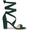 imageAllegra K Womens Lace Up Block Heels SandalsGreen