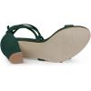 imageAllegra K Womens Lace Up Block Heels SandalsGreen