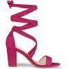 imageAllegra K Womens Lace Up Block Heels SandalsHot Pink