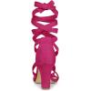imageAllegra K Womens Lace Up Block Heels SandalsHot Pink