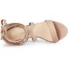 imageAllegra K Womens Lace Up Block Heels SandalsNude