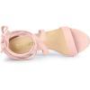 imageAllegra K Womens Lace Up Block Heels SandalsPink