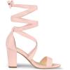 imageAllegra K Womens Lace Up Block Heels SandalsPink