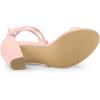 imageAllegra K Womens Lace Up Block Heels SandalsPink