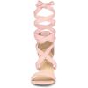 imageAllegra K Womens Lace Up Block Heels SandalsPink