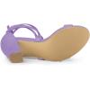 imageAllegra K Womens Lace Up Block Heels SandalsPurple
