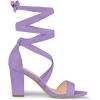imageAllegra K Womens Lace Up Block Heels SandalsPurple