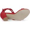 imageAllegra K Womens Lace Up Block Heels SandalsRed