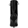 imageAllegra K Womens Lace Up Peep Toe Stiletto Heel Ankle BootsBlack