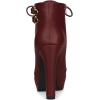 imageAllegra K Womens Lace Up Strap Platform Block Heels Ankle BootsBurgundy