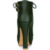 imageAllegra K Womens Lace Up Strap Platform Block Heels Ankle BootsDark Green