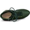imageAllegra K Womens Lace Up Strap Platform Block Heels Ankle BootsDark Green