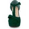 imageAllegra K Womens Mary Janes Platform Pumps Halloween Costumes Chunky Heels Dress ShoesGreen
