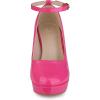 imageAllegra K Womens Platform Ankle Strap Chunky Heel Mary Janes PumpsHot Pink