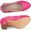 imageAllegra K Womens Platform Ankle Strap Chunky Heel Mary Janes PumpsHot Pink