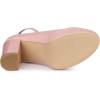 imageAllegra K Womens Platform Ankle Strap Chunky Heel Mary Janes PumpsPink