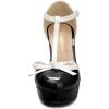imageAllegra K Womens Platform Bow t Strap Chunky Heels PumpsBlack