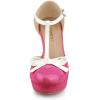 imageAllegra K Womens Platform Bow t Strap Chunky Heels PumpsHot Pink