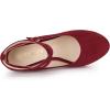 imageAllegra K Womens Platform Cross Strap Stiletto Heels Mary Jane PumpsBurgundy