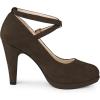 imageAllegra K Womens Platform Cross Strap Stiletto Heels Mary Jane PumpsDark Brown