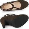imageAllegra K Womens Platform Cross Strap Stiletto Heels Mary Jane PumpsDark Brown