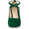 imageAllegra K Womens Platform Cross Strap Stiletto Heels Mary Jane PumpsGreen