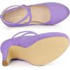 imageAllegra K Womens Platform Cross Strap Stiletto Heels Mary Jane PumpsPurple