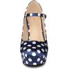 imageAllegra K Womens Platform Mary Jane Polka Dots Round Toe Stiletto High Heel PumpsDark Blue