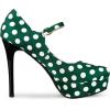 imageAllegra K Womens Platform Mary Jane Polka Dots Round Toe Stiletto High Heel PumpsDark Green