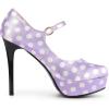 imageAllegra K Womens Platform Mary Jane Polka Dots Round Toe Stiletto High Heel PumpsPurple