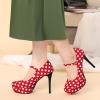 imageAllegra K Womens Platform Mary Jane Polka Dots Round Toe Stiletto High Heel PumpsRed