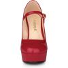 imageAllegra K Womens Platform Mary Jane Pumps Ankle Strap Stiletto High Heels Dress ShoesRed