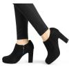 imageAllegra K Womens Platform Round Toe Chunky Heels Ankle BootiesBlack