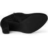 imageAllegra K Womens Platform Round Toe Chunky Heels Ankle BootiesBlack