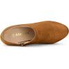 imageAllegra K Womens Platform Round Toe Chunky Heels Ankle BootiesBrown