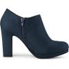 imageAllegra K Womens Platform Round Toe Chunky Heels Ankle BootiesNavy Blue