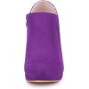 imageAllegra K Womens Platform Round Toe Chunky Heels Ankle BootiesPurple