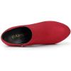 imageAllegra K Womens Platform Round Toe Chunky Heels Ankle BootiesRed