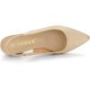 imageAllegra K Womens Pointed Toe Block Heel Pumps Slingback HeelsBeige