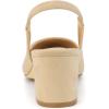 imageAllegra K Womens Pointed Toe Block Heel Pumps Slingback HeelsBeige